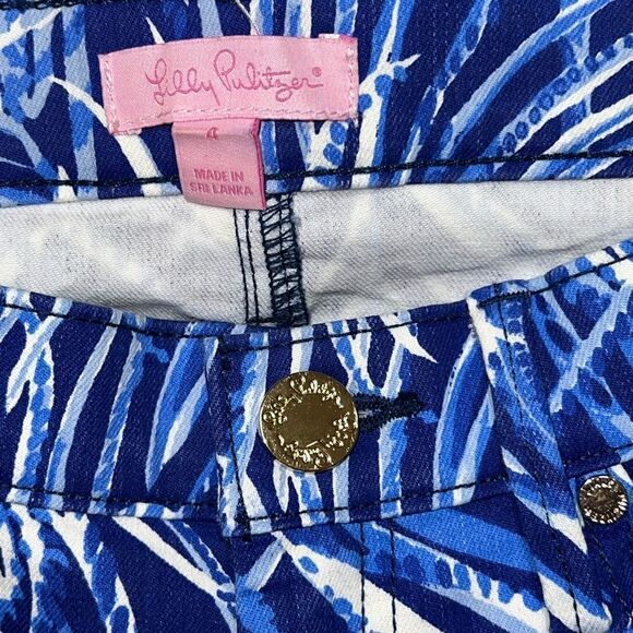 NWOT Lilly Pulitzer Twilight Blue Early Riser South Ocean Skinny Jeans sz 4 - Picture 6 of 9
